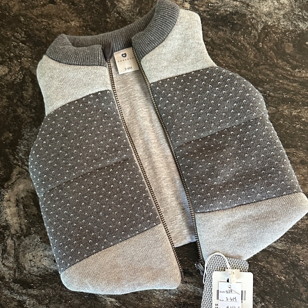 Korango Gray Baby Vest NWT